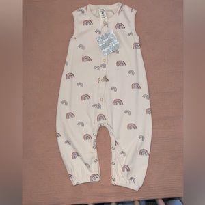 Kate Quinn Gender Neutral Rainbow Jumpsuit size 12-18m NWT